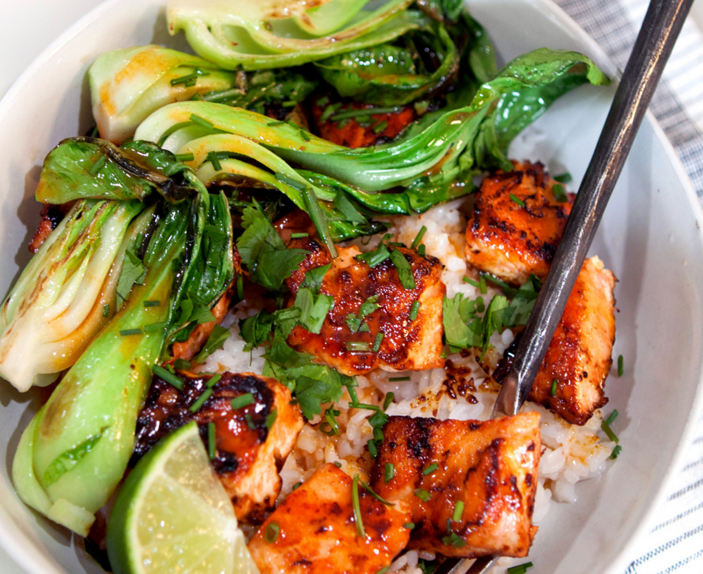 Hot Honey Salmon Bowl