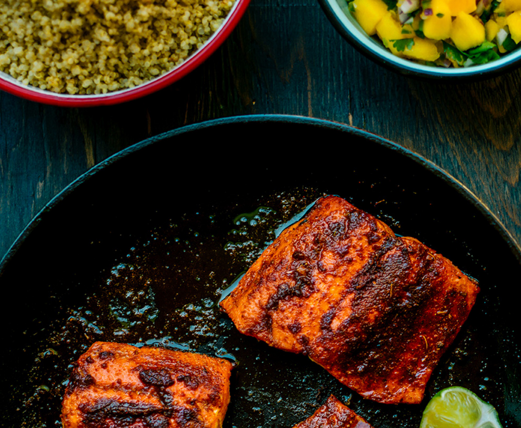 Sockeye Salmon Quinoa Taco Bowls