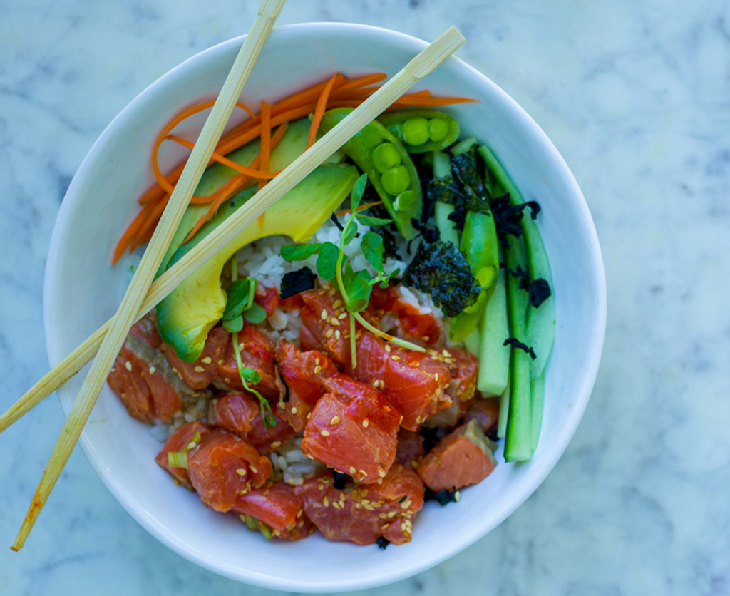 (ceviche style) Sockeye Salmon Poke Bowls